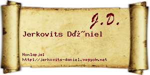 Jerkovits Dániel névjegykártya